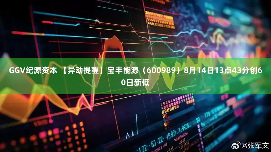 GGV纪源资本 【异动提醒】宝丰能源（600989）8月14日13点43分创60日新低